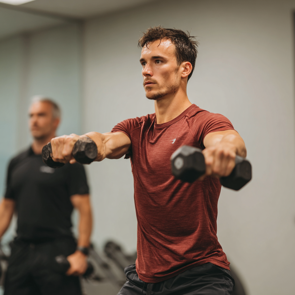 Male functional training session